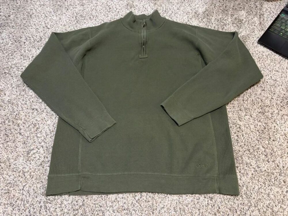 IZOD 1/4 Zip Textured Cotton Pullover Sweater